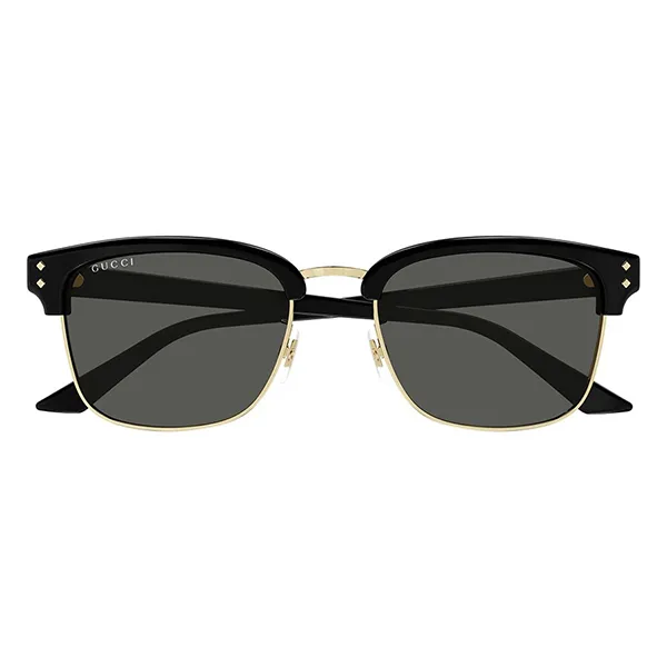 Kính Mát Nam Gucci Black Gold Rims Sunglasses GG1897SK 001 Màu Đen/Xám