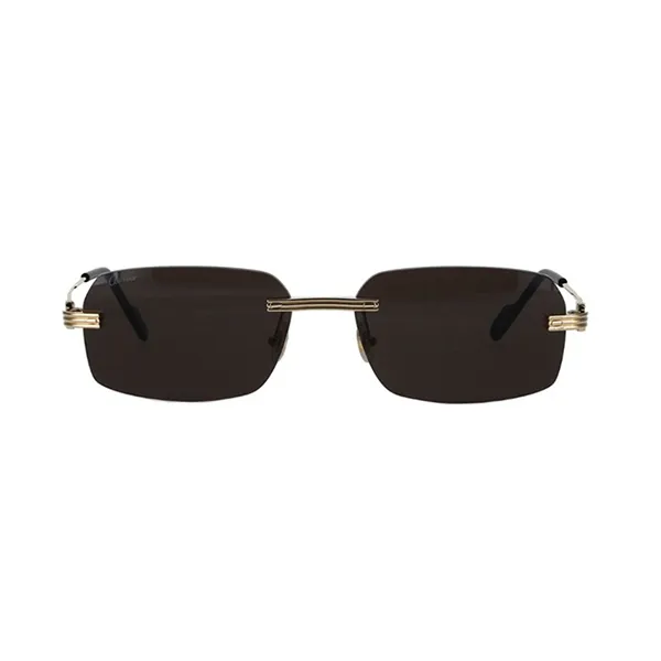 Kính Mát Nam Cartier Sunglasses CT0271S 001 Màu Xám Vàng