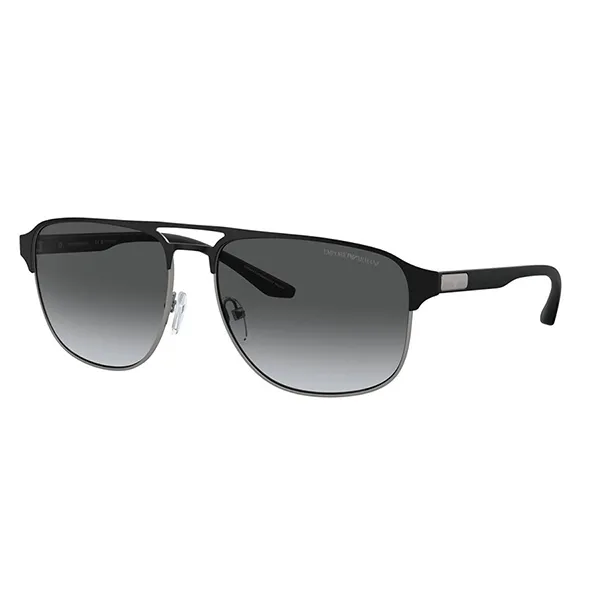Kính Mát Nam Emporio Armani Matte Gunmetal/Black Metal Frame 0EA2144 33651 Màu Xám Đen