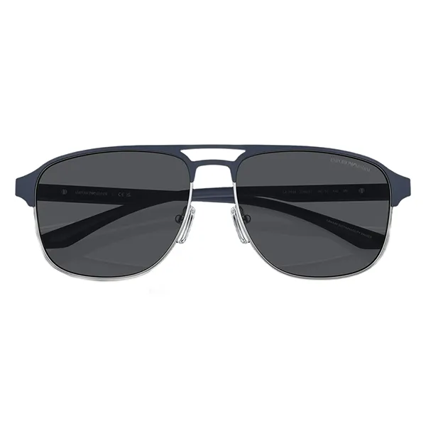 Kính Mát Nam Emporio Armani Matte Silver/Bluette EA2144 336887 60 Màu Xanh Xám