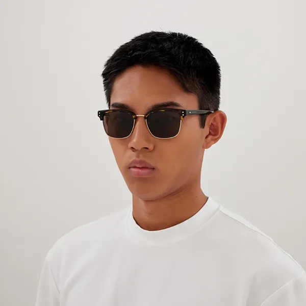 Kính Mát Nam Gucci Gold Rims Sunglasses GG1897SK 002 Màu Nâu Havana