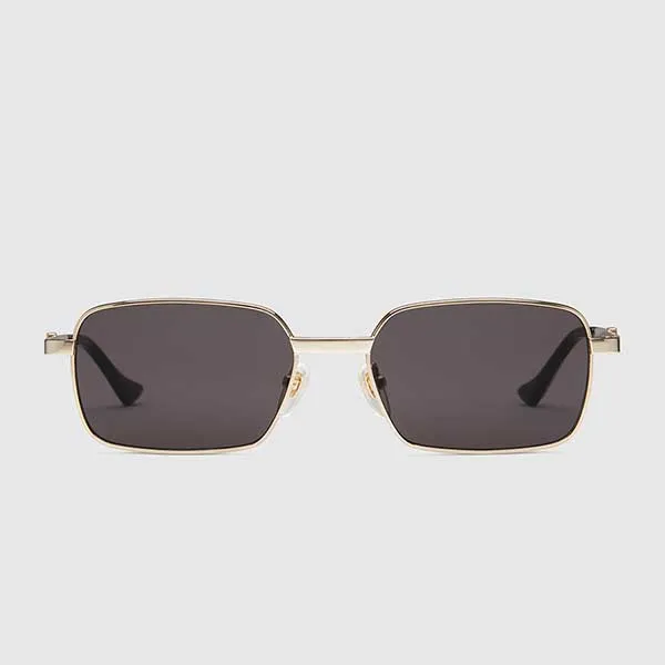 Kính Mát Nam Gucci Rectangular-frame Sunglasses GG1495S 002 Màu Xám