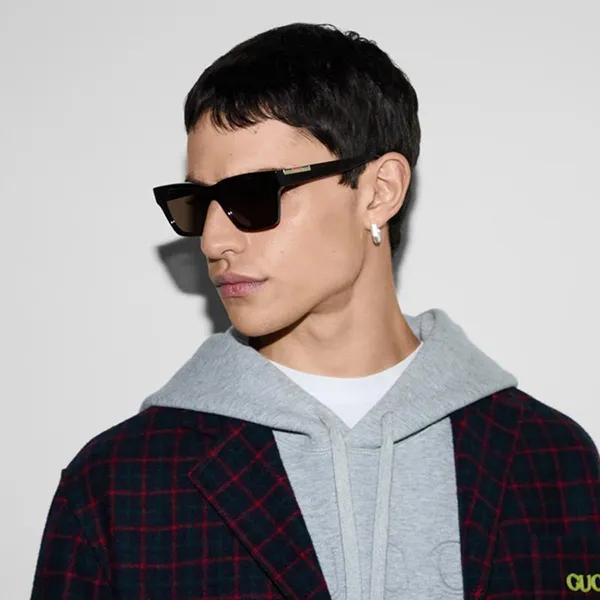 Kính Mát Nam Gucci Sunglasses GG1889S 001 Màu Xám/Đen