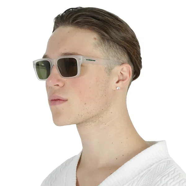 Kính Mát Nam Lacoste Dark Grey Square Men's Sunglasses L6004S 970 55 Màu Xám/Trắng