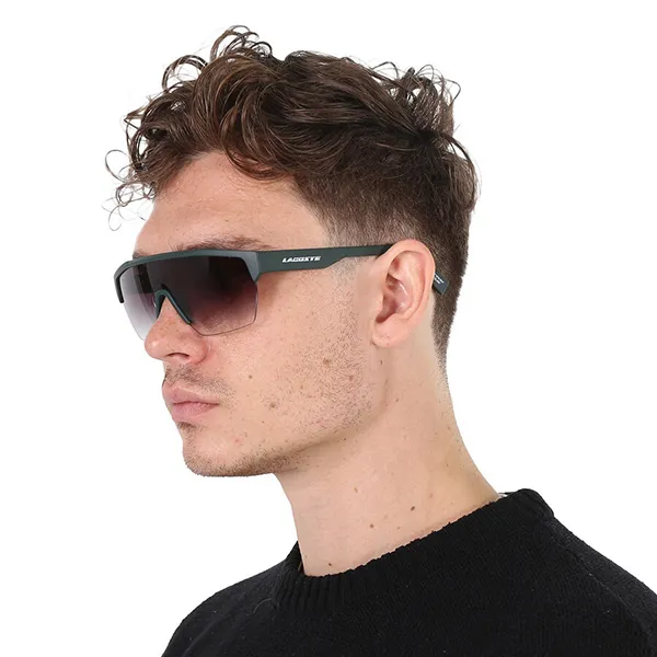 Kính Mát Nam Lacoste Grey Gradient Shield Men's Sunglasses L989S 301 62 Màu Xám Đen