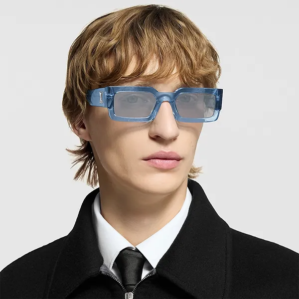 Kính Mát Nam Louis Vuitton LV Clash Square Glasses Z2864W Màu Xanh Blue