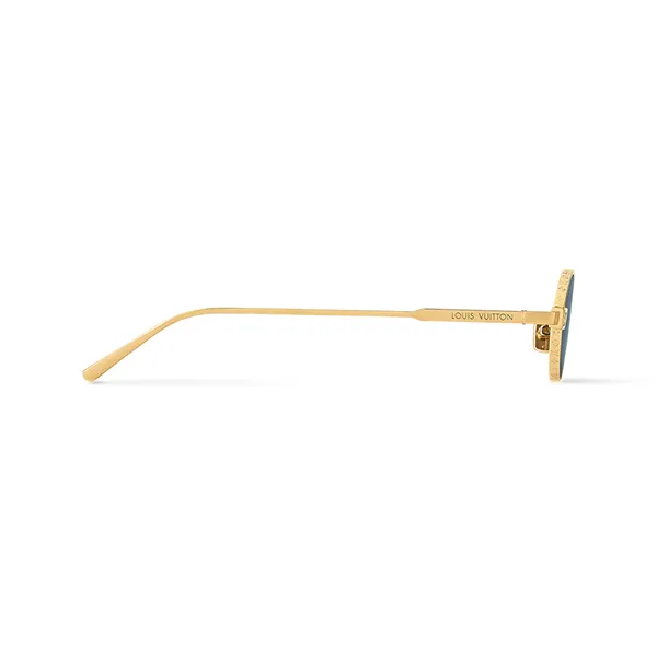 Kính Mát Nam Louis Vuitton LV Pure Low Oval Sunglasses Z2741U Màu Xám Vàng