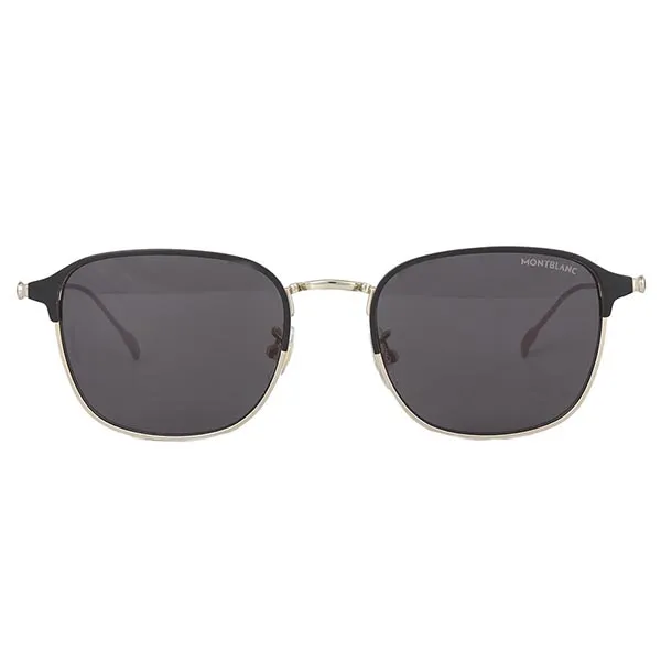 Kính Mát Nam Montblanc Grey Square Men's Sunglasses MB0189S 004 54 Màu Đen Xám