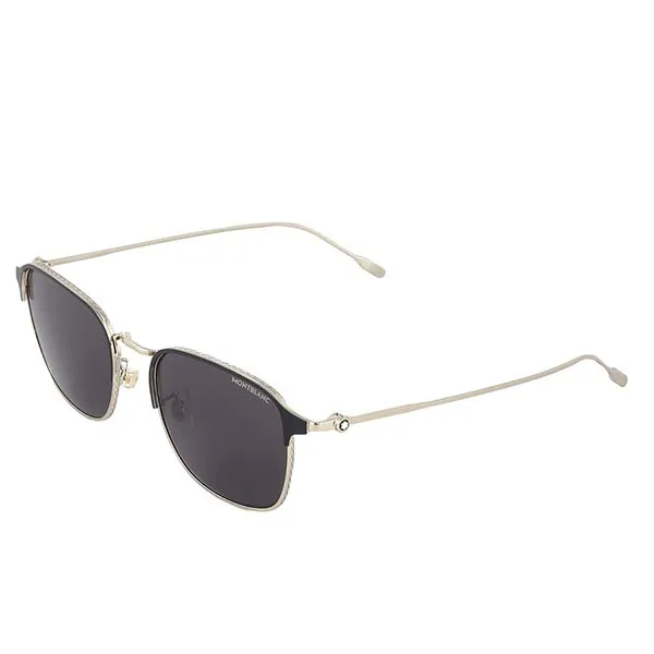 Kính Mát Nam Montblanc Grey Square Men's Sunglasses MB0189S 004 54 Màu Đen Xám