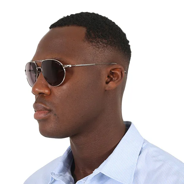Kính Mát Nam Montblanc Meisterstuck Geometry Grey Pilot Men's Sunglasses 126926 Màu Xám