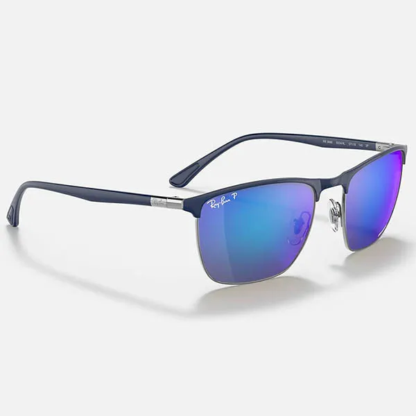Kính Mát Nam Rayban Genuine Sunglasses 3686 Polarized RB3686 92044L Màu Xanh Đen