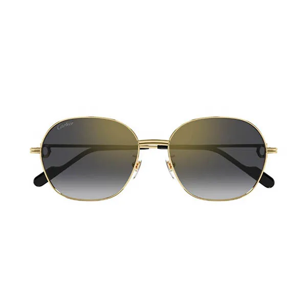 Kính Mát Nữ Cartier CT0569SA 001 Màu Xám Vàng
