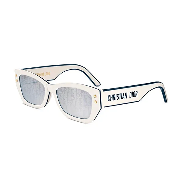 Kính Mát Nữ Dior Sunglasses Diorpacific S2U 95A8 White Geometric Màu Trắng Xám