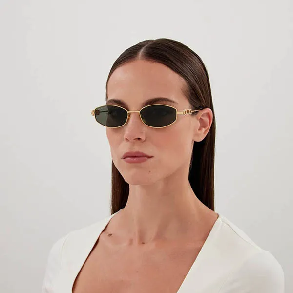 Kính Mát Nữ Gucci GG1802S 001 Màu Xám Vàng