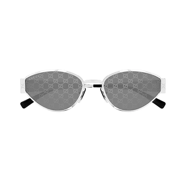 Kính Mát Nữ Gucci GG1853S 002 Silver Geometric Sunglasses Màu Xám Bạc