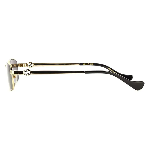 Kính Mát Nữ Gucci Gold Rectangular Sunglasses GG1600S 001 Màu Vàng Đen