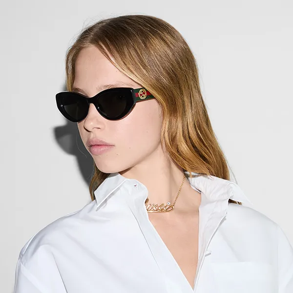 Kính Mát Nữ Gucci Sunglasses GG1023S 008 Màu Xám/Đen