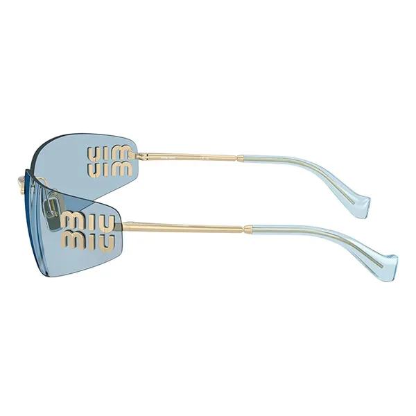 Kính Mát Nữ Miu Miu Pale Gold Rectangular Sunglasses MU A51S ZVN10P Màu Xanh/Vàng Gold