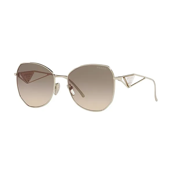 Kính Mát Nữ Prada Sunglasses SPR57Y ZVN3D0 Gold Frame/ Brown Lenses Màu Nâu Vàng