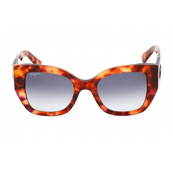 Kính Mát Nữ Salvatore Ferragamo Red Tortoise/Grey Gradient Lens Sunglasses SF1045S 609 51 Màu Xanh/Đồi Mồi