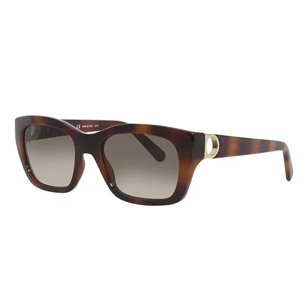 Kính Mát Nữ Salvatore Ferragamo Square Sunglasses SF1012S 214 Màu Xám/Havana