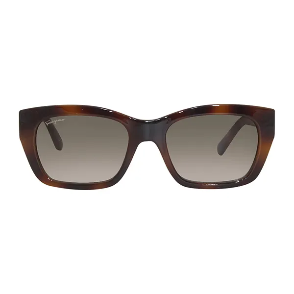 Kính Mát Nữ Salvatore Ferragamo Square Sunglasses SF1012S 214 Màu Xám/Havana