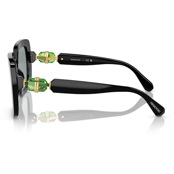 Kính Mát Nữ Swarovski Black Dark Grey Lenses SK6001 1001/1 55 Màu Đen Xám