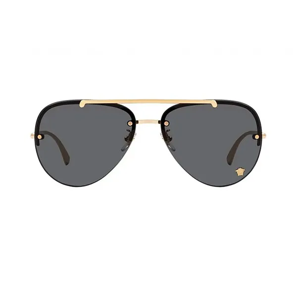Kính Mát Nữ Versace Medusa Glam Pilot Sunglasses VE2231 100287 Màu Xám Vàng
