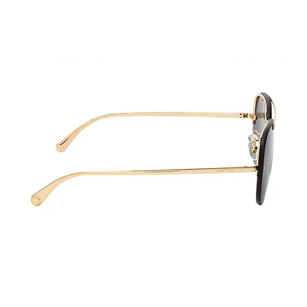 Kính Mát Nữ Versace Medusa Glam Pilot Sunglasses VE2231 100287 Màu Xám Vàng