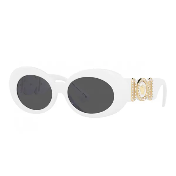 Kính Mát Nữ Versace Oval Sunglasses VE4426BU 314/87 Màu Xám/Trắng
