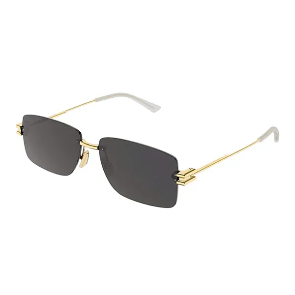 Kính Mát Unisex Bottega Veneta Sunglasses BV1126S 002 Màu Xám/Vàng Gold