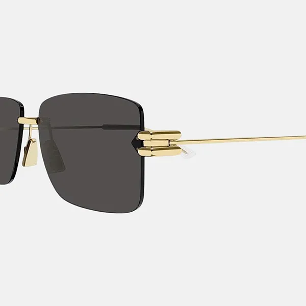 Kính Mát Unisex Bottega Veneta Sunglasses BV1126S 002 Màu Xám/Vàng Gold