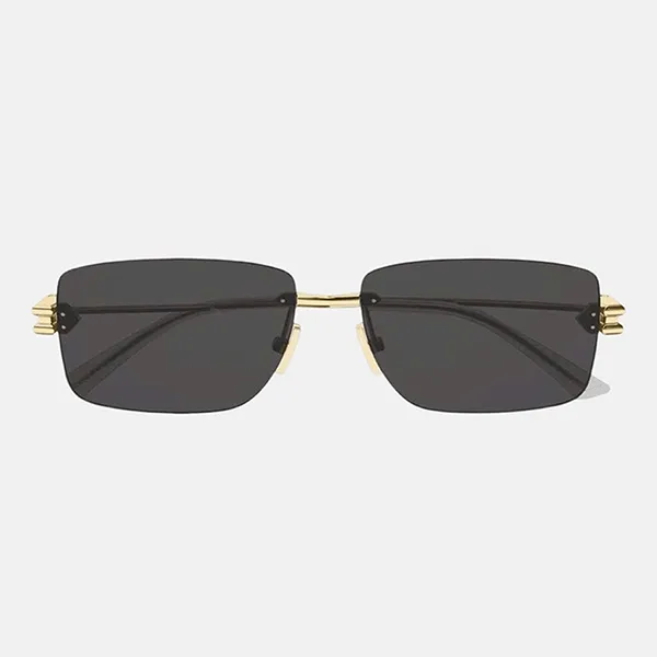 Kính Mát Unisex Bottega Veneta Sunglasses BV1126S 002 Màu Xám/Vàng Gold