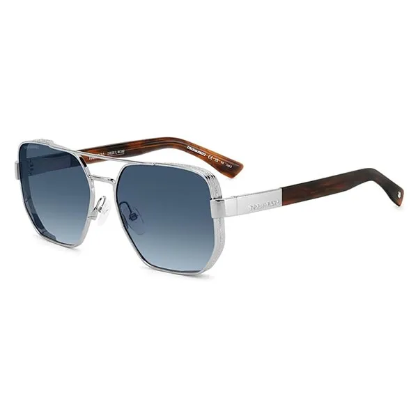 Kính Mát Unisex Dsquared2 Modern Sunglasses D2 0083/S 0OS Dkruth Horn Màu Xanh Bạc