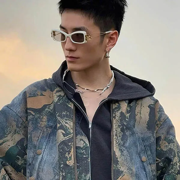 Kính Mát Unisex Gentle Monster GM Nemesis W2 Màu Trắng Xám