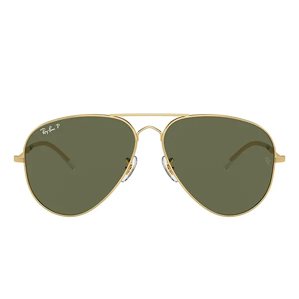 Kính Mát Unisex Rayban Old Aviator Sunglasses RB3825-001/58 Màu Xanh/Vàng Gold Size 58