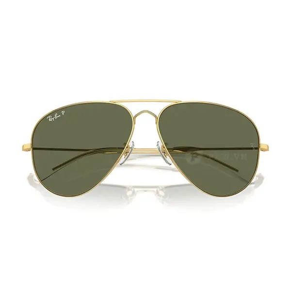 Kính Mát Unisex Rayban Old Aviator Sunglasses RB3825-001/58 Màu Xanh/Vàng Gold Size 58