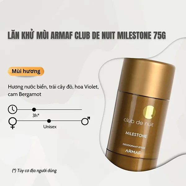 Lăn Khử Mùi Armaf Club De Nuit Milestone 75g