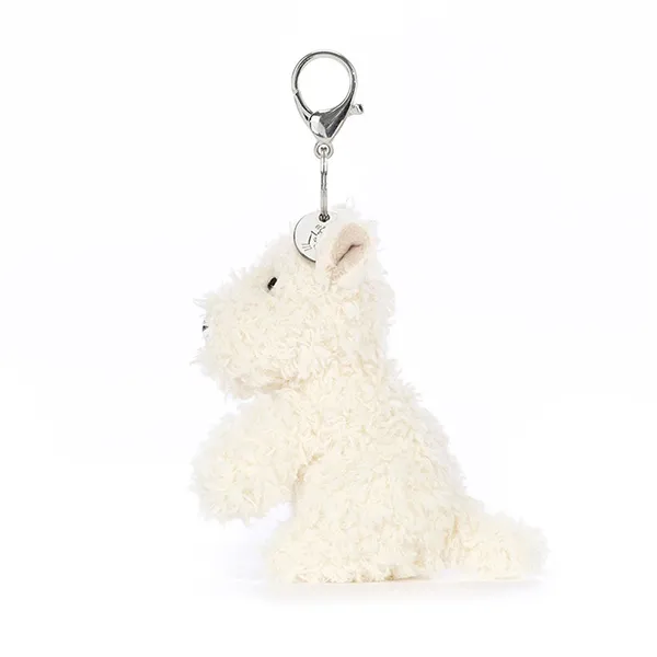 Móc Khóa Jellycat Munro Scottie Màu Trắng