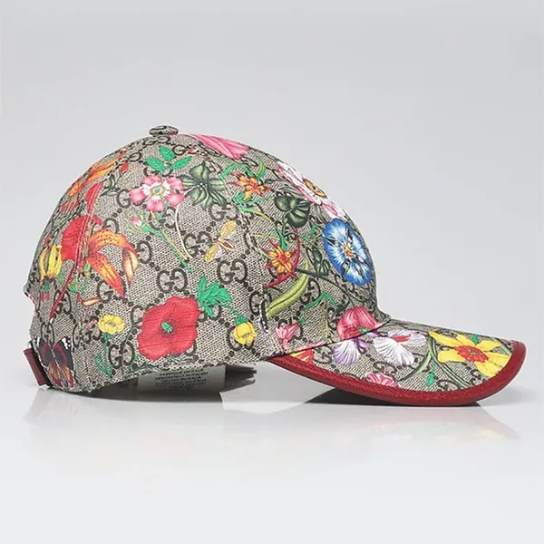 Mũ Gucci GG Coated Canvas Floral Print Baseball Hat Phối Màu Size M