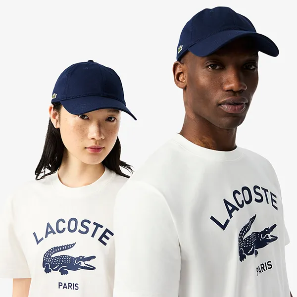 Mũ Lacoste Organic Cotton Twill Unisex Cap RK0440 166 Màu Xanh Navy