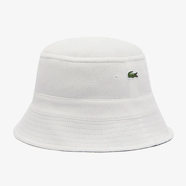 Mũ Lacoste Reversible Signature Monogram Jacquard Bucket Hat RK7593 QIE Màu Xanh Blue Size M