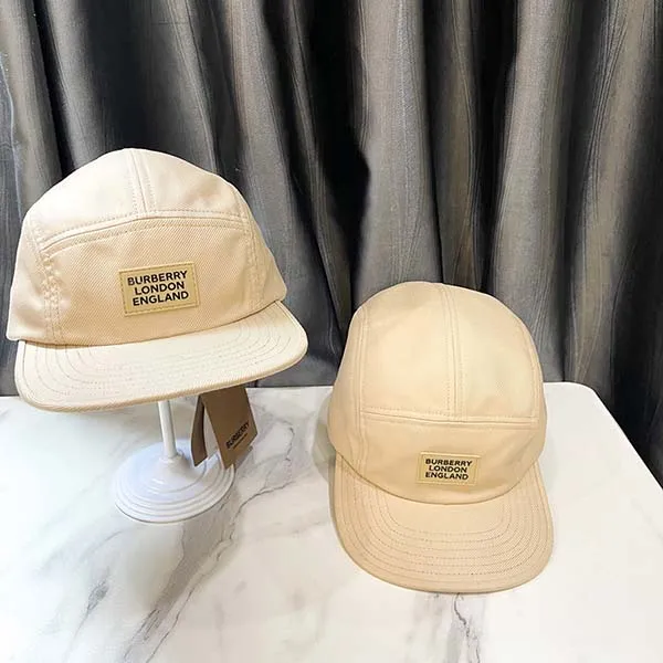 Mũ Nam Burberry Logo Cotton Twill Baseball Cap Màu Be Size M