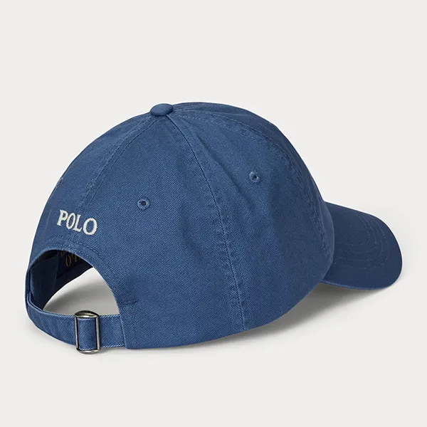 Mũ Ralph Lauren Cotton Chino Baseball Cap Earth Blue Màu Xanh Size 59