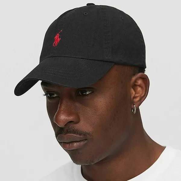 Mũ Ralph Lauren Cotton Chino Baseball Cap Màu Đen Size 59