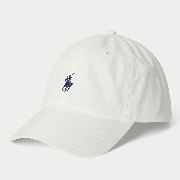 Mũ Ralph Lauren Cotton Chino Baseball Cap Pale Cream Màu Trắng Kem Size 59