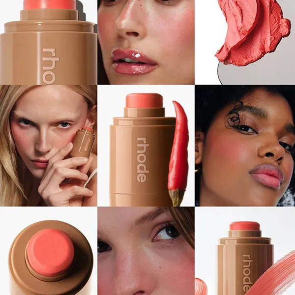 Phấn Má Hồng Dạng Kem Rhode Pocket Blush De Poche Spicy Marg - Bright Coral Màu Cam San Hô 5.3g
