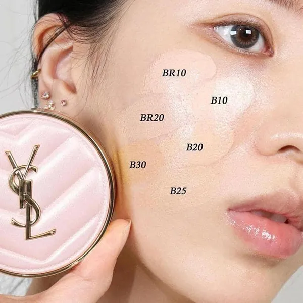 Phấn Nước Yves Saint Laurent YSL Touche Eclat Glow-Pact Cushion High Cover Mesh Foundation Tone B10