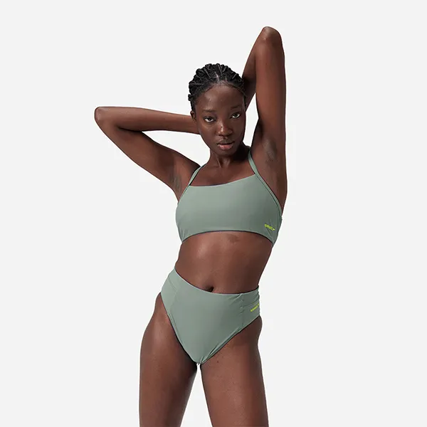 Quần Bơi Nữ Speedo Solid Hi Waist Swim Bottom 8-00392016002 Màu Xanh Green Size XS