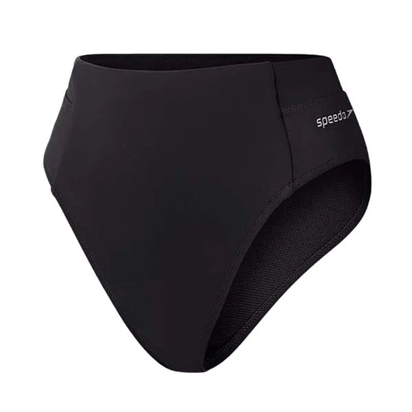 Quần Bơi Nữ Speedo Solid Hi Waist Swim Bottom - Black Màu Đen Size L
